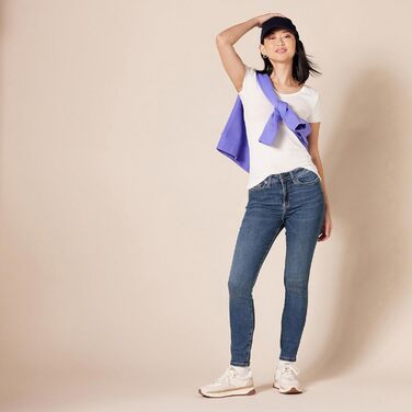 Джинси скінні жіночі Amazon Essentials з високою талією, середній wash (46 розмір)