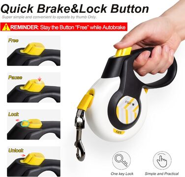 Рулетка для собак FIDA AutoBrake - 5м, для великих собак (25-30 кг), без ривка, патентований дизайн