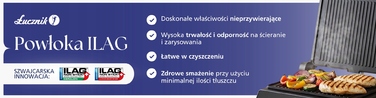 Електричний контактний гриль Łucznik EG 0215 B, чорний, 2000 Вт