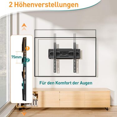 Настінне кріплення для телевізора ELIVED поворотне, нахильне, для LCD/LED/OLED 26-70 дюймів, VESA 400x400, до 45 кг, з висувним механізмом