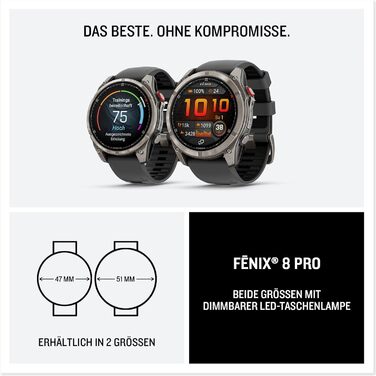Розумний годинник Garmin fēnix 8 PRO (47 мм, Graphite) – Multisport, AMOLED, EKG, 10 днів роботи, 80+ функцій