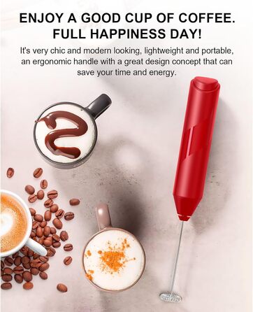 Ручний пінозмішувач COKUNST для матча, кави, гарячого шоколаду та лате - чорний (без підставки)