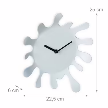 Relaxdays White Wall Clock Color Splash