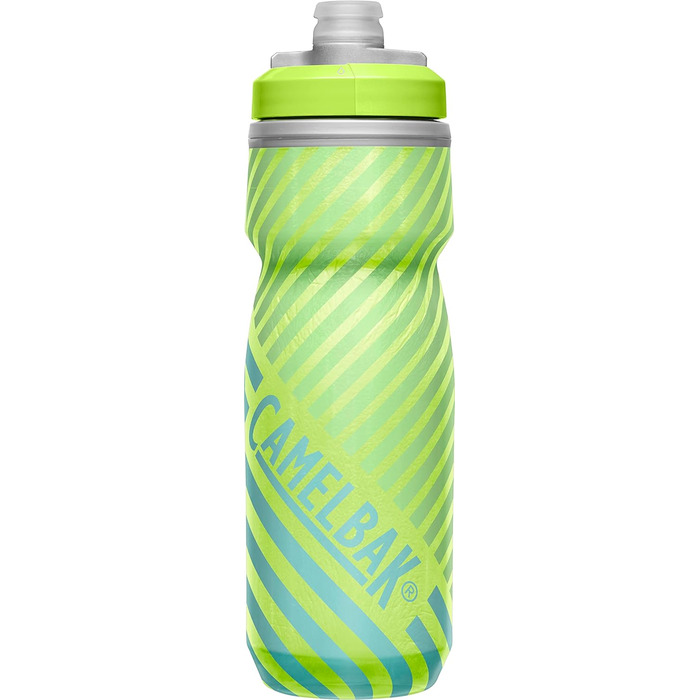 Пляшка для води CAMELBAK Podium Chill 620 мл для спорту, бігу, велоспорту, походів, подвійні стінки, лайм/синя