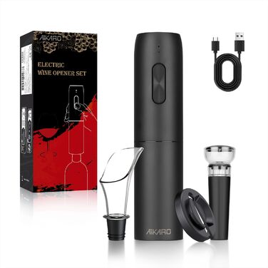 Електричний відкривачка вин AikarO - автоматичний, акумуляторний (набір A)