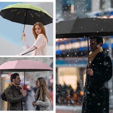 Стійкий до вітру автоматичний парасолька, захист від сонця, чорний Obsidianschwarz