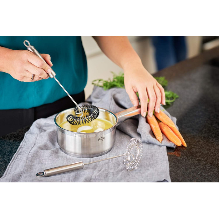 Венчик RÖSLE Schneebesen Silikon з нержавіючої сталі та силікону, 27 см, стійкий до 220°C, для кухні
