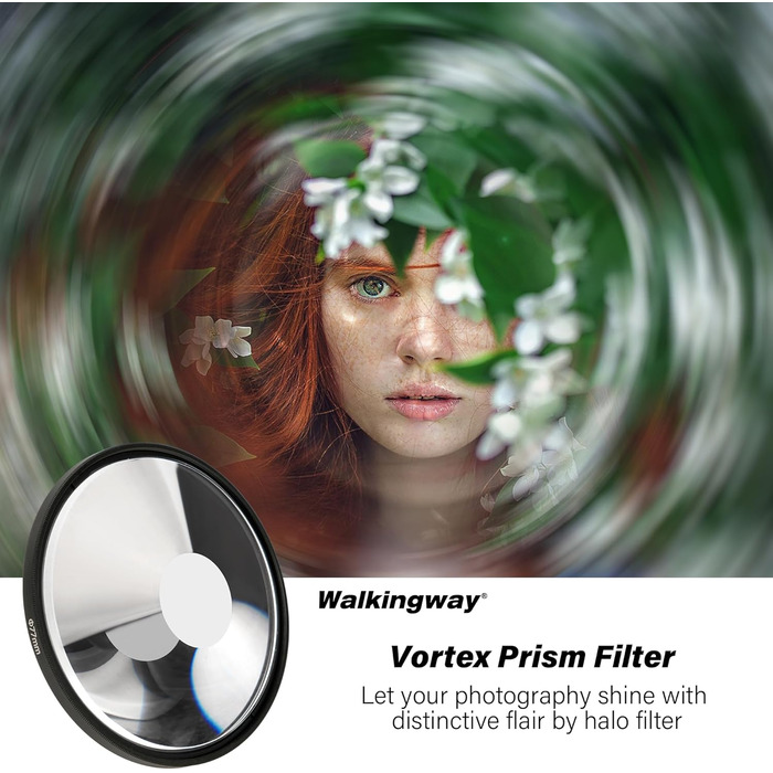 Фільтр для об'єктива Prismenlinsenfilter Halo-Effekt 49 мм: Ефект вихору, тунельний вигляд, преміум-якість