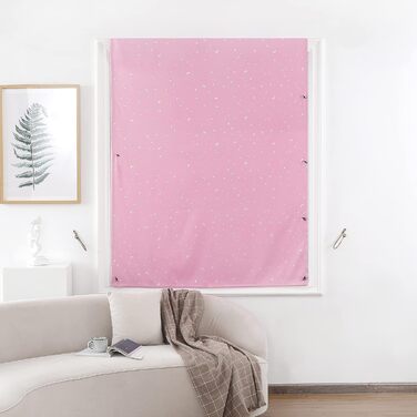 Штори з присосками для дому та подорожей Moon&Star Pink