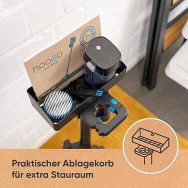 hoogo orga-nicer ST007 | Universal Stand Holder for Cordless Vacuum Cleaners with Suction Tubes from 32-46 mm Ø | Easy Assembly without Drilling | Stand Floor Stand Battery Stick Vacuum Accessories