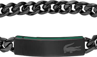 Браслет Lacoste BASELINE чоловічий срібний або чорний (чорний)