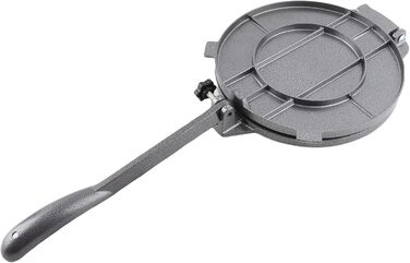 Пресс для тортилій та тако Gusseisen (20 см, чорний) – прес для випічки, формування тіста для тако, арепас, кесадільяс, емпінадас, патаконес