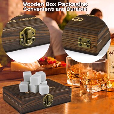 Камені для віскі Whiskey Steine, Набір каміння для охолодження віскі, 9 багаторазових каміння, Подарунковий набір Whiskey Steine