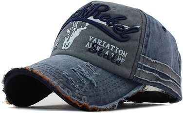 Кепка бейсболка Vintage з бавовни, випрасувана джинсова, ретро, з витертими краями, чоловіча/жіноча, з вишивкою, регульованого розміру, A-Marine