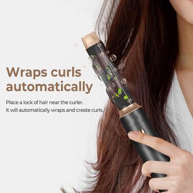 Фен-щітка 5-в-1 Airstyler Pro 1000W з регулюванням напрямку повітря, іонізація, для створення об'єму, локонів та укладки волосся (сірий)