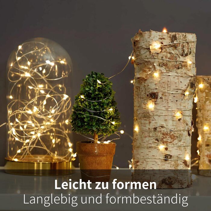 Гірлянда світлодіодна Gresonic 200/300er, 300 LED, тепле біле світло, для декору інтер'єру та екстер'єру, живлення від мережі