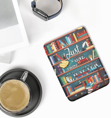 Чохол-книжка kwmobile для Kobo Clara BW/Clara Colour/Tolino Shine (5) / Shine Color - Чохол для електронного читача з мотивом бібліотеки, багатокольоровий