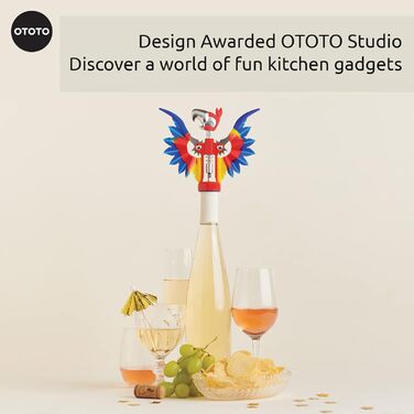 OTOTO Pinot штопор для вина з крилами – відкривачка для винних пляшок, подарунок для винолюбів, барне приладдя