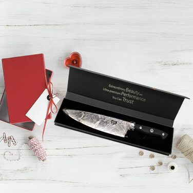 Ніж кухарський SHAN ZU з дамаської сталі AUS10, 67 шарів, професійний, японський, з ручкою G10, у подарунковій коробці