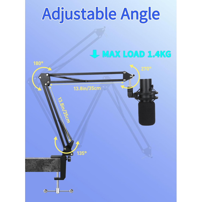 Кріплення для мікрофона HyperX QuadCast та інші - YOUSHARES (з поп-фільтром)