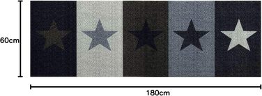 Килимок для кухні зірки 60x180 см, миючий, кольоровий | Теппих для кухні