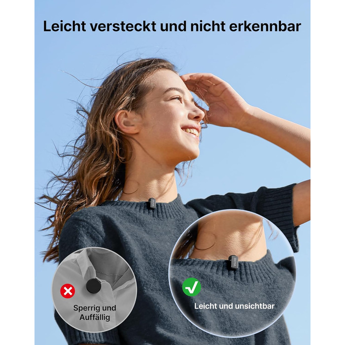 BOYA MINI 2 - Бездротовий мікрофон-лавал'єр для iPhone, Android, Vlogging, YouTube, Streaming. Чорний (2TX+1RX, Type-C)