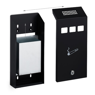 Relaxdays Black Wall-Mounted Cup Holder