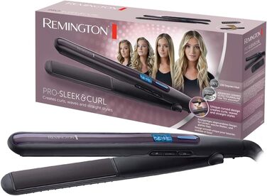 Випрямляч для волосся Remington S6505 Pro Sleek & Curl з LCD-дисплеєм, 150-230°C, керамічне покриття з турмаліном