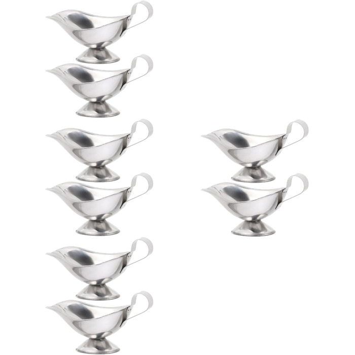 8-Piece Juice Boat Sauce Containers, Sauce Cups, Sauce Dishes, Large Sauce Dishes with Spout, Sauce Pots, Sauce Cups, Metal, Sauce Bowls, Serving Bowls, Sauce Jugs, Sauce Containers