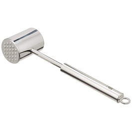 Молоток для м'яса GRÄWE з нержавіючої сталі, двосторонній відбійний молоток з гладкою та рифленою поверхнею, 28 см