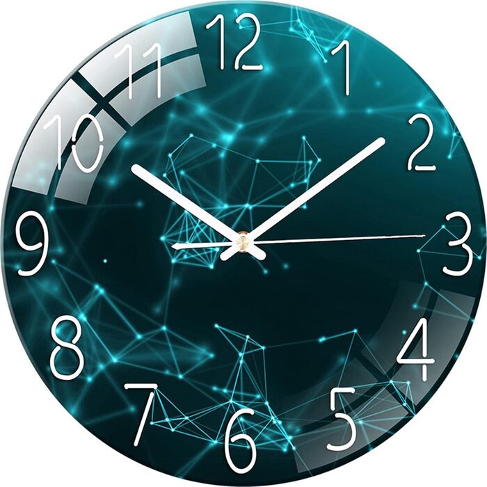 RAILONCH Silent Wall Clock Modern Design Wall Clock No Noise for Living Room, Kitchen, Office, and Bedroom (#07)