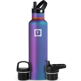 Термофляга IRON °FLASK з 3 кришками, не протікає, нержавіюча сталь, подвійні стінки, ізольована, BPA-free, для спорту, школи, фітнесу, кемпінгу