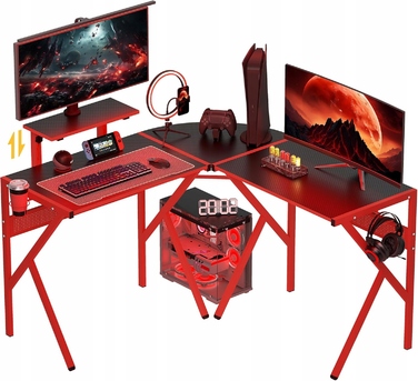 Великий кутовий ігровий стіл RED, 125 x 75 x 125 см