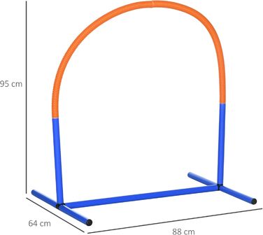 Набір для аджиліті для собак PawHut, 4-елементний комплект, переносна сумка, 88 x 64 x 95 см