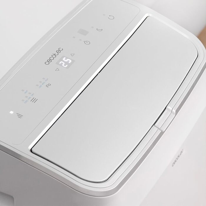 Мобільний кондиціонер Cecotec ForceClima 9000 BTU з тепловим насосом, охолодження до 25 м², Wi-Fi, пульт керування, LED-дисплей, 5 режимів, 2 швидкості, таймер