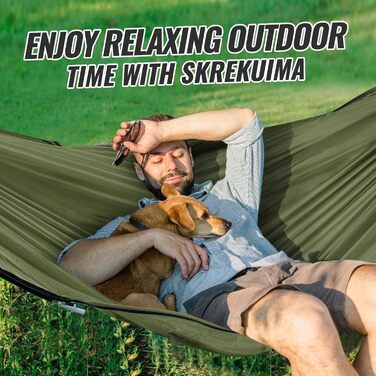 Легка туристична гамак з москітною сіткою, 300 кг | Гамак для кемпінгу, подорожей, рюкзаків, туризму, саду (270x140 см)
