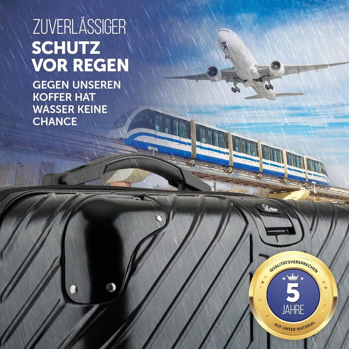Чемодан 120L (75x50x33) з колесами - міцний тріумф trolley з кишенею для ноутбука та захистом кутів (XL, Чорний, 20 дюймів)