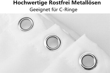 Штора для душу M&W DAS DESIGN з поліестеру, листя зелено-золоті, водонепроникна, з кільцями та утяжеленим краєм, 180x200 см