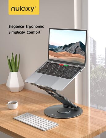 NULAXY Adjustable Laptop Stand - 360° Swivel Base, Height Adjustable up to 20