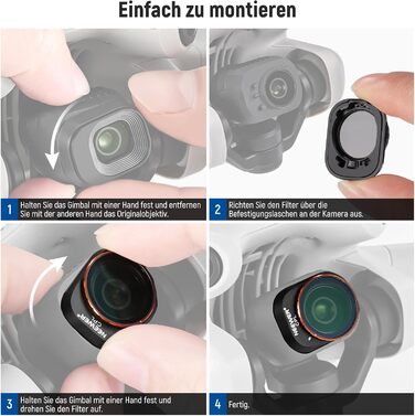 Набір фільтрів NEEWER ND&CPL для DJI Mini 4 Pro: 6 шт. (ND8, ND16, ND32, ND64, ND128, CPL)