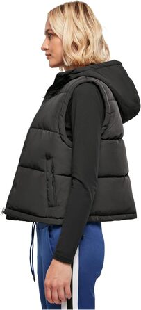 Жіночий жилет Urban Classics з переробленого твіду з наповнювачем, чорний (L)