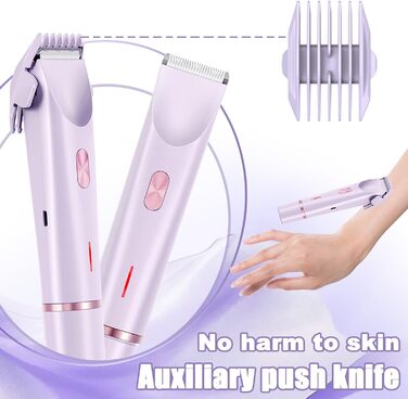 Електричний жіночий триммер для бікіні 2-в-1 Intimrasierer, фіолетовий