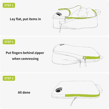 Набір кубиків-органайзерів для подорожей Cipway, ультралегкі, розширювані, 6 шт. (білий)