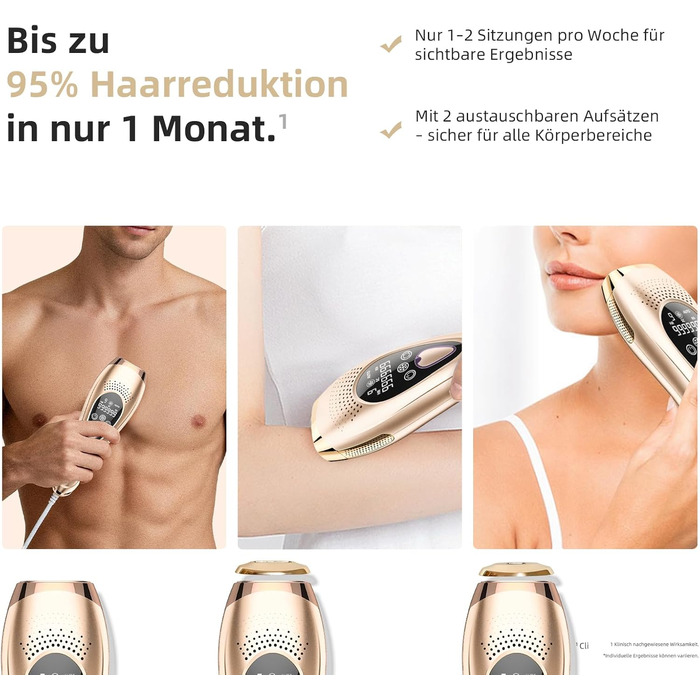 Пристрій для епіляції IPL з охолодженням 6°C, безболісна епіляція для тіла та обличчя, 999 900 імпульсів, 9 рівнів потужності, для тіла, обличчя, зони бікіні