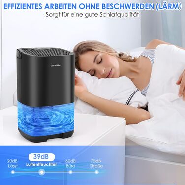 Електричний осушувач повітря Dreamhigh® 1L для дому: ванна, підвал, спальня (25㎡) - 350мл/день