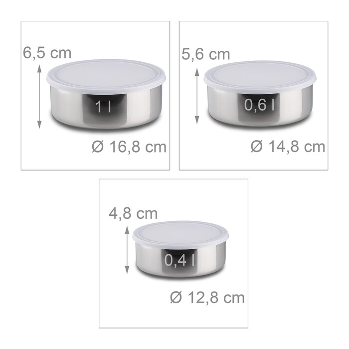 Relaxdays Bowl Set, 5-Piece