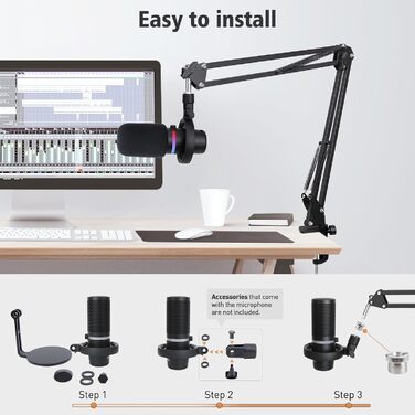 Кріплення-гойдалка HyperX DuoCast - мікрофонний важіль HyperX сумісний з DuoCast, з захистом мікрофона, покращує якість звуку, для DuoCast від SUNMON HyperX