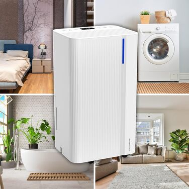 Електричний осушувач повітря Climative WAVE ION 12L/24h з Wi-Fi та очищувачем повітря для дому, квартири, ванної кімнати. Захист від вологи та плісняви до 20м²