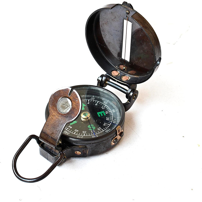 Royal Antique Lensatic Vintage Navigational Nautical Compass Authentic Brass Instrument