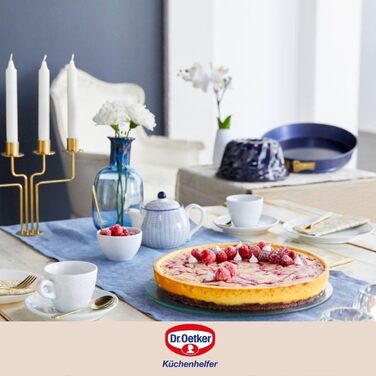 Dr. Oetker Springform Ø 32 cm Back-Liebe Enamel with Removable Bottom – Round Baking Pan with Cut- & Scratch-Resistant Enamel Base – 32 cm Cake Baking Pan with Conical Edge for Cakes, Quiches or Tarts